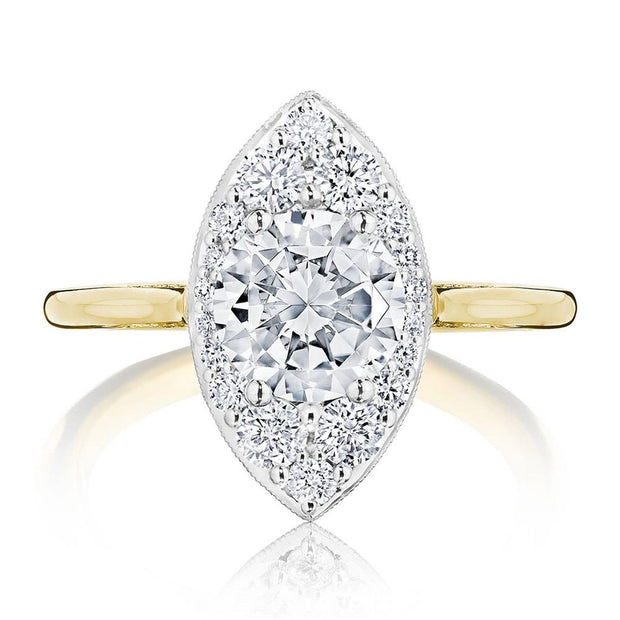 Round, Marquise Bloom Engagement Ring