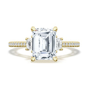 Emerald 3-Stone Engagement Ring