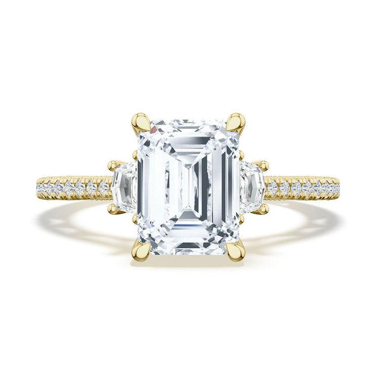 Emerald 3-Stone Engagement Ring