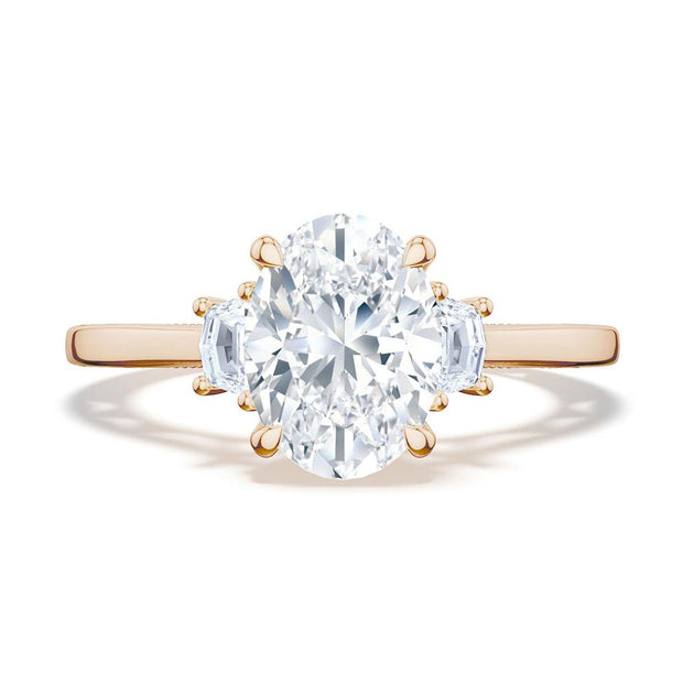 Oval 3-Stone Engagement Ring
