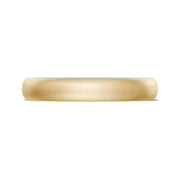 Classic Two-Tone Rounded Wedding Band in Satin Finish