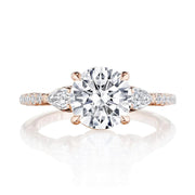 Round 3-Stone Engagement Ring