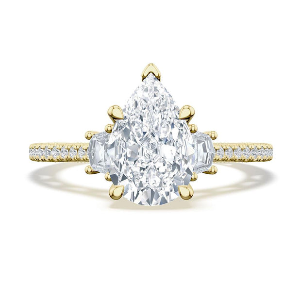 Pear 3-Stone Engagement Ring