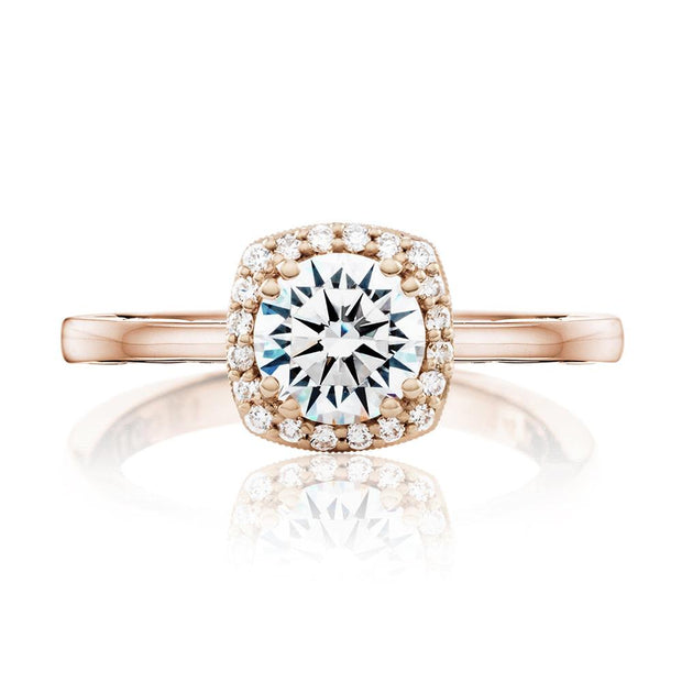 Round with Cushion Bloom Engagement Ring