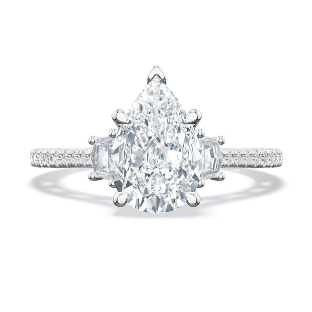 Pear 3-Stone Engagement Ring