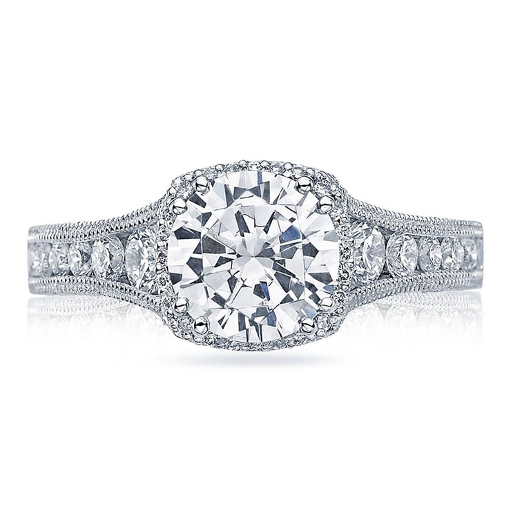 Round with Cushion Bloom Engagement Ring