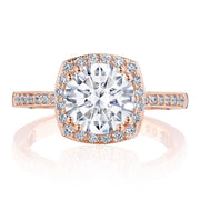 Round with Cushion Bloom Engagement Ring