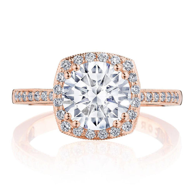 Round with Cushion Bloom Engagement Ring