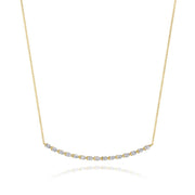 Pear Diamond Necklace in 18k Yellow Gold