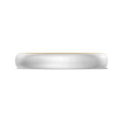 Classic Two-Tone Rounded Wedding Band in Satin Finish