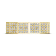 Diamond Faceted - Full Coverage Wedding Band in High Polish  - 6mm