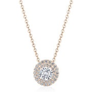 17"" Double Bloom Diamond Necklace