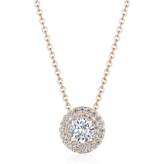 17"" Double Bloom Diamond Necklace