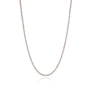 Pear Diamond Tennis Necklace in 18k Rose Gold