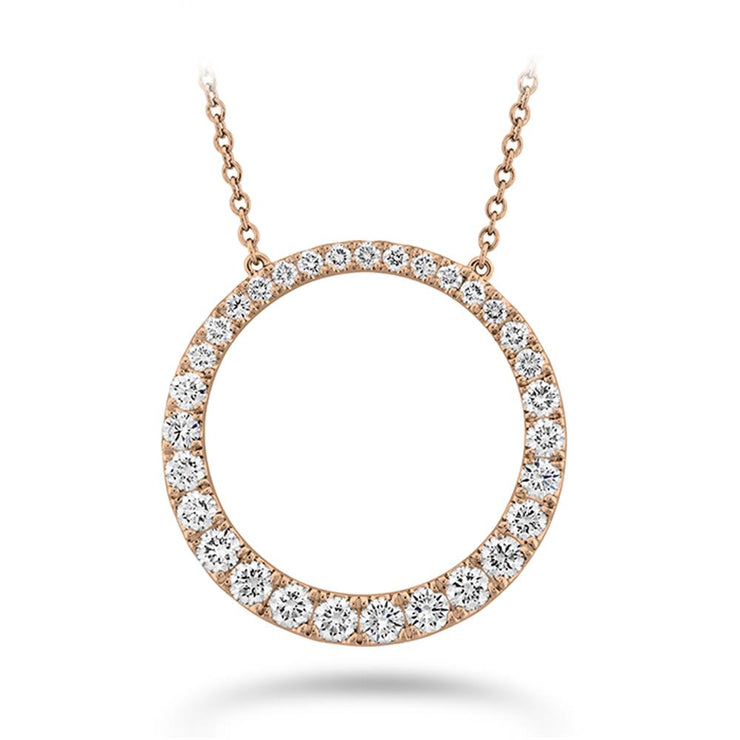 Graduated Diamond Circle Necklace 1ctw approx.