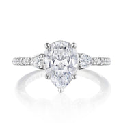 Pear 3-Stone Engagement Ring