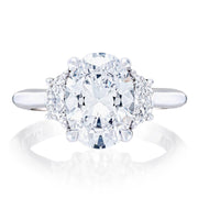 Oval 3-Stone Engagement Ring