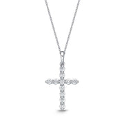 Single Prong Cross Pendant .21ctw approx.