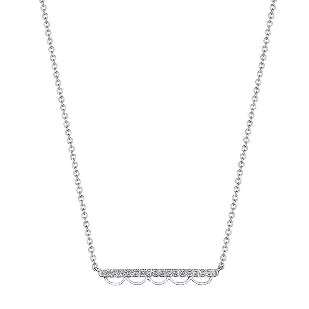 Open Crescent Diamond Necklace - Petite