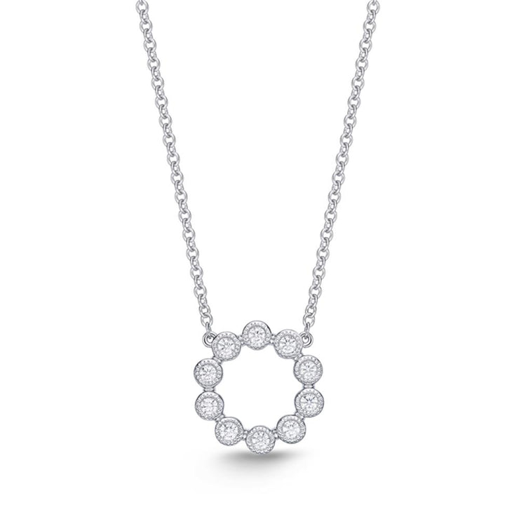 Milgrain Circle Necklace