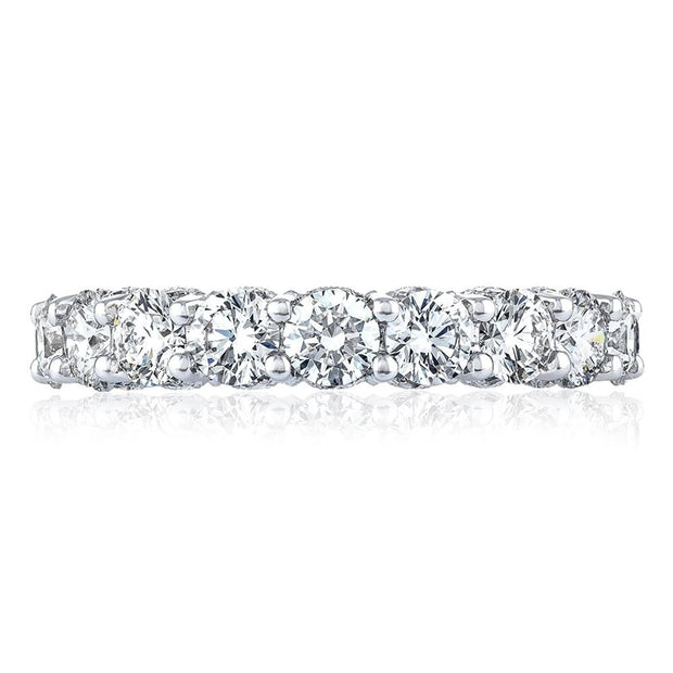 Classic Two-Tone Flat Wedding Band in Brushed Finish