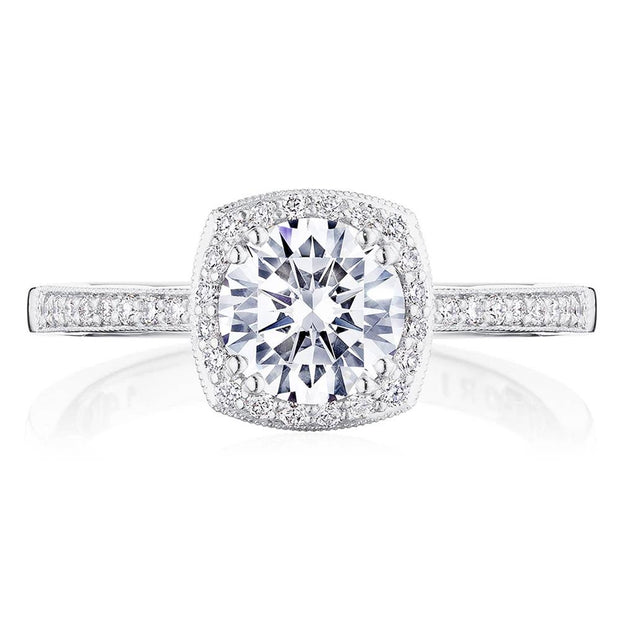 Round with Cushion Bloom Engagement Ring