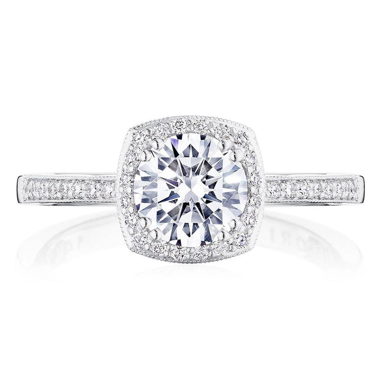 Round with Cushion Bloom Engagement Ring