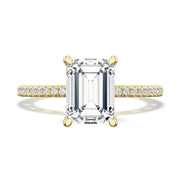 Emerald Solitaire Engagement Ring