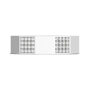 Diamond Faceted - Partial Coverage Wedding Band in High Polish  - 6mm