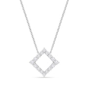 Diamond Offset Square Necklace 1ctw approx.