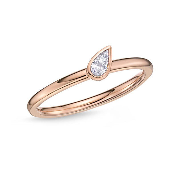 Pear Shape Petite Stackable Band .10ctw approx.