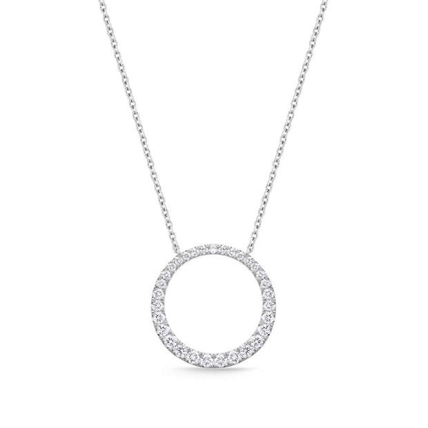 Graduated Diamond Circle Necklace .50ctw approx.