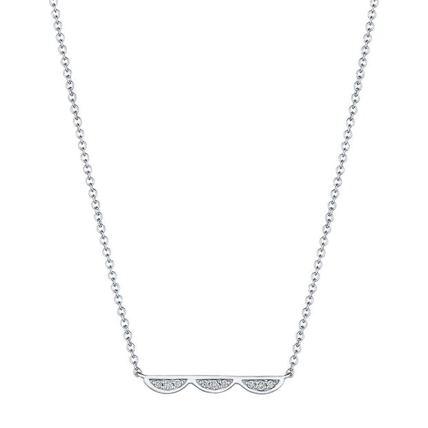 Closed Crescent Diamond Necklace - Petite