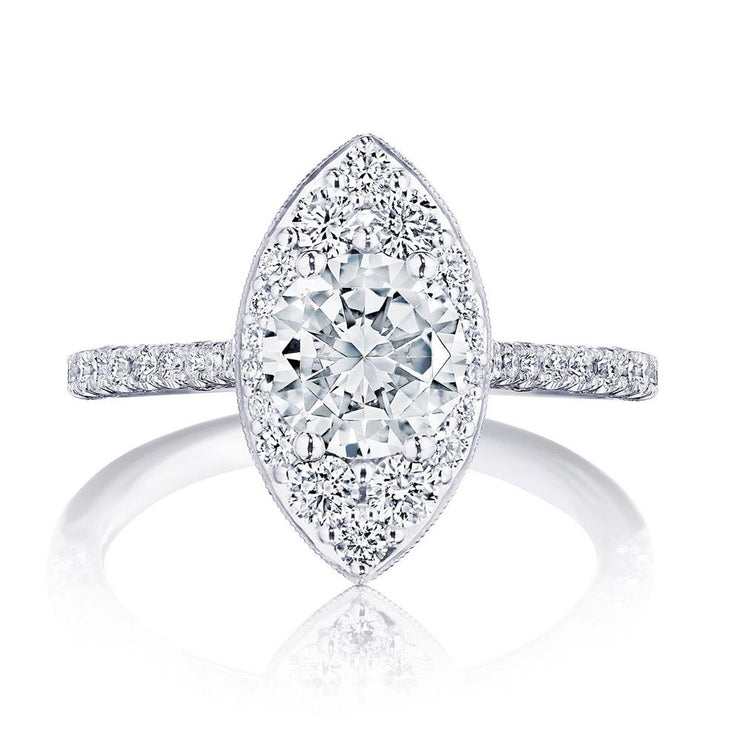 Round, Marquise Bloom Engagement Ring