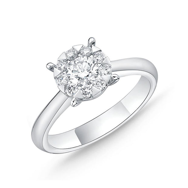 Bouquet Solitaire Engagement Ring .63ctw approx. (.40 center