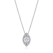 17"" Vertical Marquise Bloom Diamond Necklace