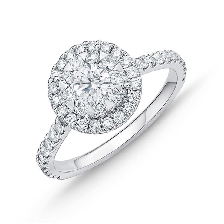 Bouquet Halo Engagement Ring .61ctw approx.