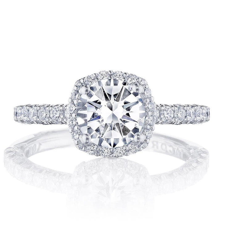 Round with Cushion Bloom Engagement Ring