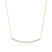 Pear Diamond Necklace in 18k Yellow Gold