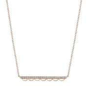 Open Crescent Diamond Necklace