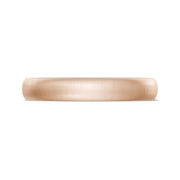 Classic Two-Tone Rounded Wedding Band in Satin Finish