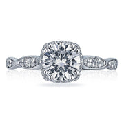 Round with Cushion Bloom Engagement Ring