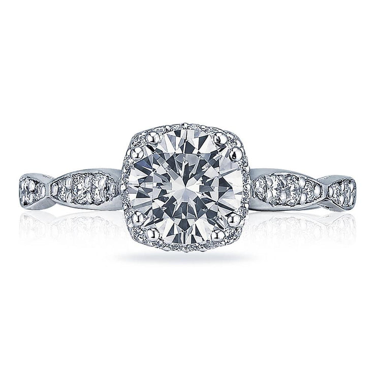 Round with Cushion Bloom Engagement Ring