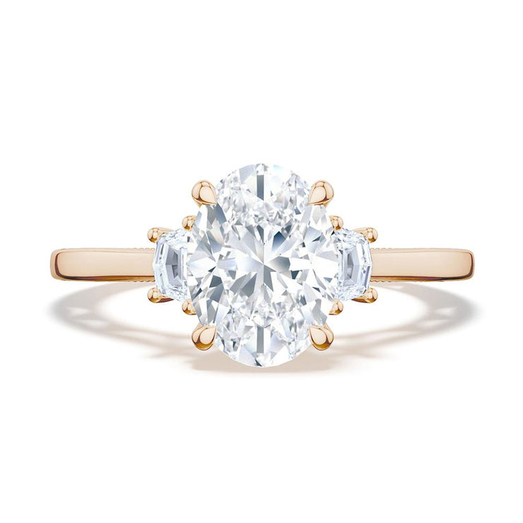 Oval 3-Stone Engagement Ring