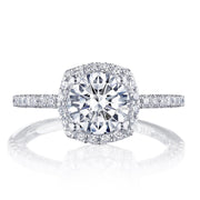 Round with Cushion Bloom Engagement Ring