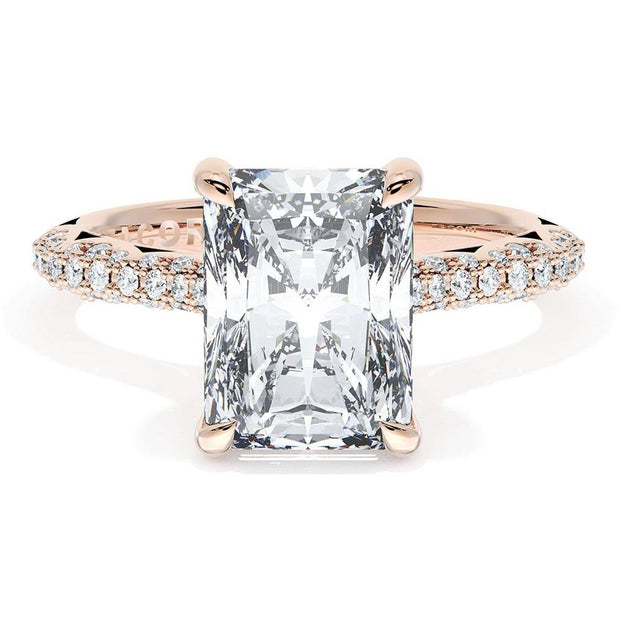 Radiant Bloom Engagement Ring