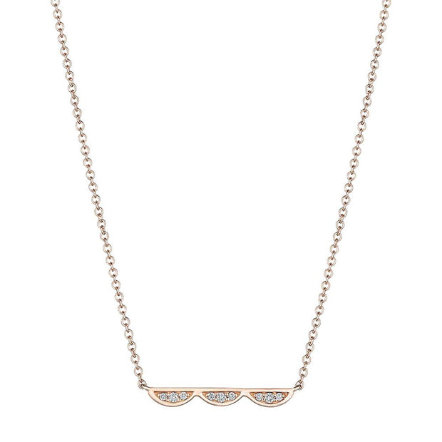 Closed Crescent Diamond Necklace - Petite