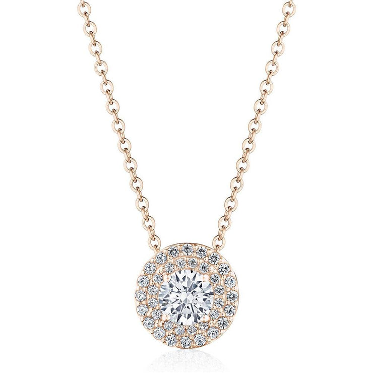17"" Double Bloom Diamond Necklace