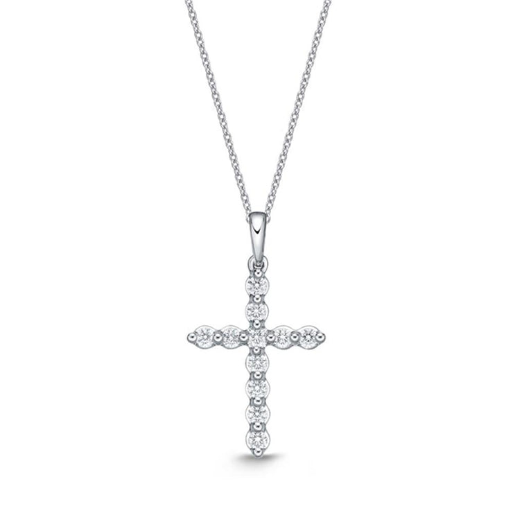 Single Prong Cross Pendant .21ctw approx.