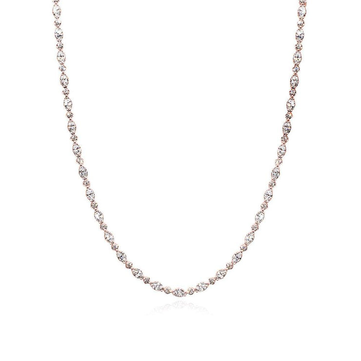 Mixed Diamond Tennis Necklace